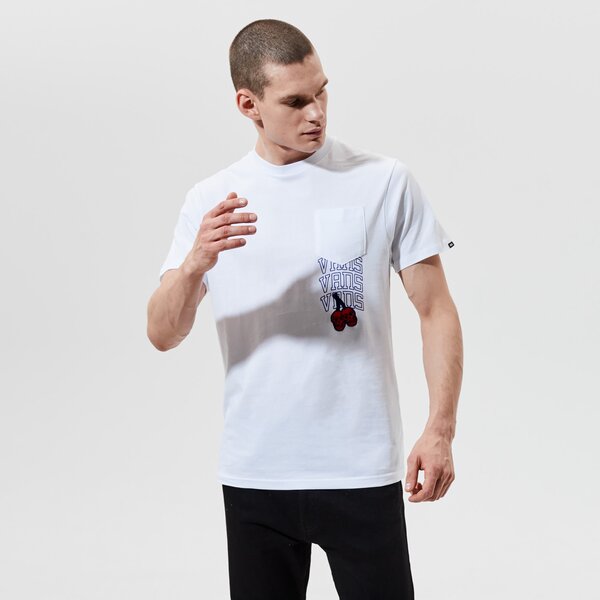 Vīriešu t krekli VANS T-SHIRT MN NEW VARSITY POCKET SS WHITE vn0a54c7wht1 krāsa balta
