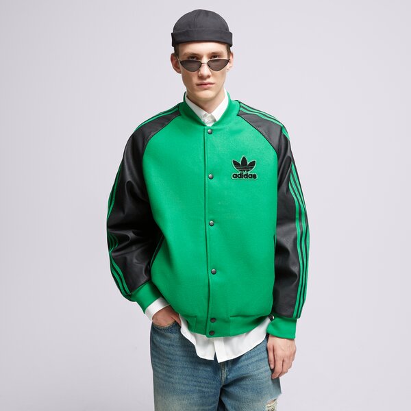 Vīriešu jaka ADIDAS JAKA SST VARSITY  hz0696 krāsa zaļa