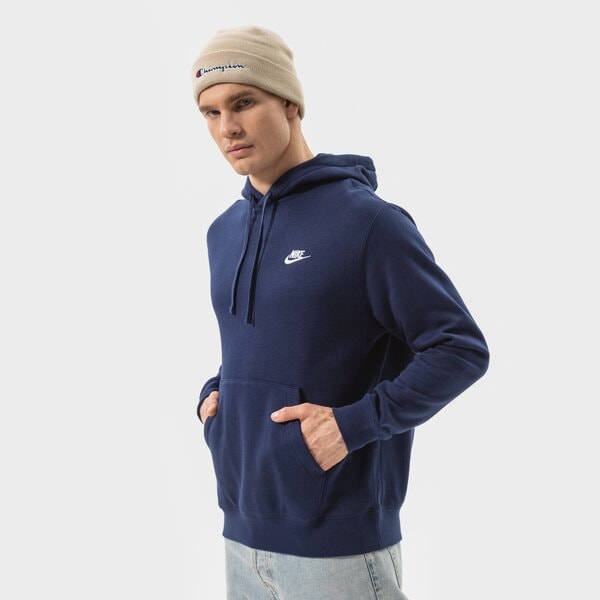 Vīriešu džemperis NIKE  DŽEMPERIS AR KAPUCI  SPORTSWEAR CLUB FLEECE bv2654-410 krāsa tumši zila