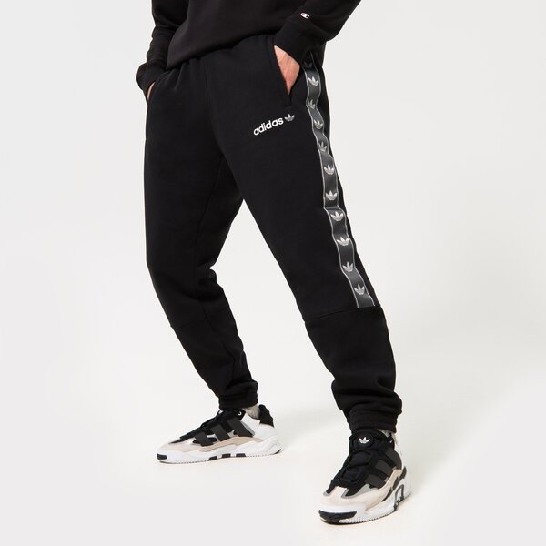 Vīriešu bikses ADIDAS BIKSES TAPE FLC PANT BLK hr4467 krāsa melna