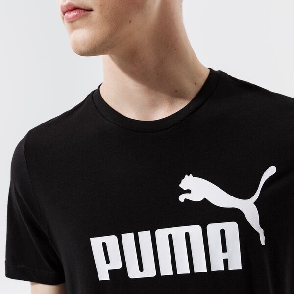 Vīriešu t krekli PUMA T-SHIRT ESS LOGO TEE - PUMA BLACK 58666601 krāsa melna