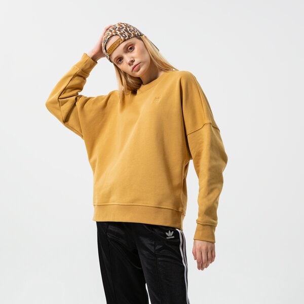 Sieviešu džemperis ADIDAS DŽEMPERIS TREFOIL SWEATER he4748 krāsa sinepju dzeltenā