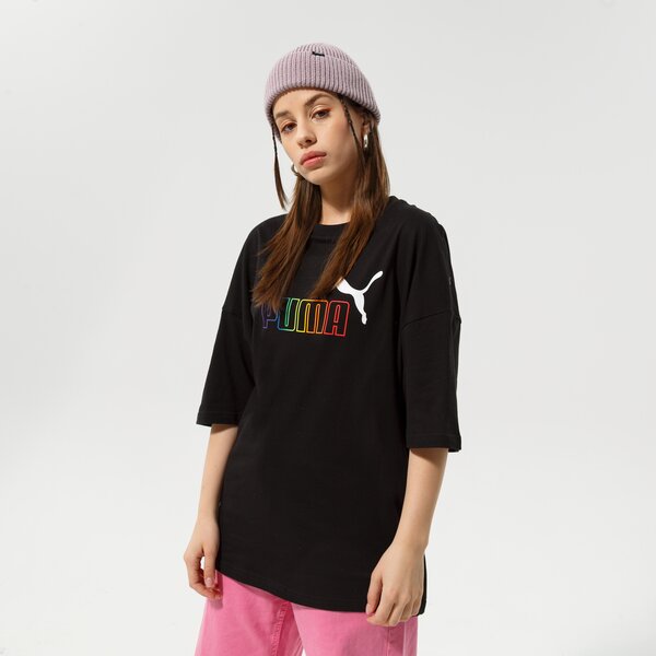 Krekli sievietēm PUMA T-SHIRT ESS+ RAINBOW TEE 848428 01 krāsa melna