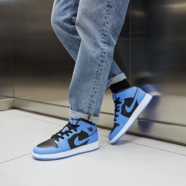 Sporta apavi bērniem AIR JORDAN 1 MID  dq8423-401 krāsa zila