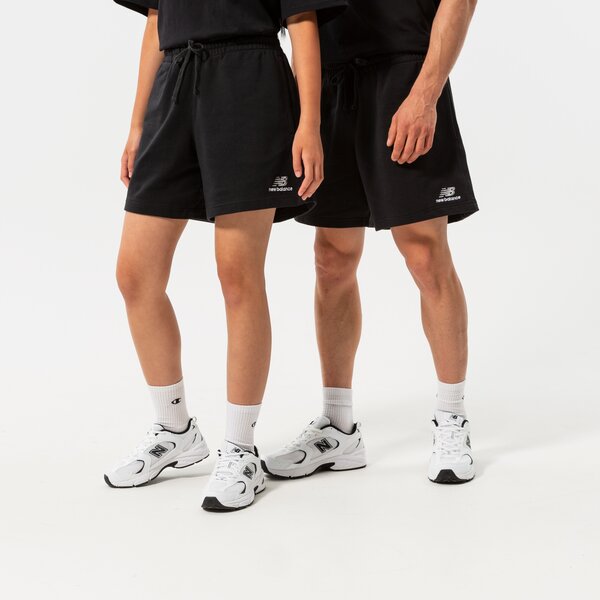 Vīriešu šorti NEW BALANCE ŠORTI NB ESSENTIALS UNI-SSENTIALS FLEECE SHORT us21500bk krāsa melna