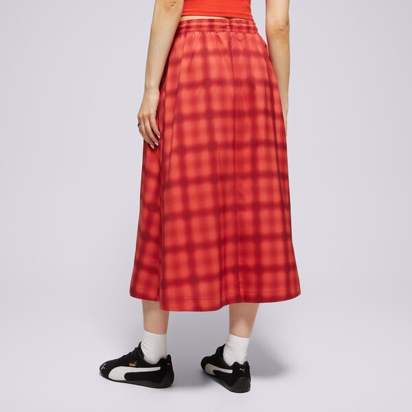 Sieviešu PUMA SVARCINI WOVEN MIDI AOP PLEATED SKIRT 629795 15 krāsa sarkana