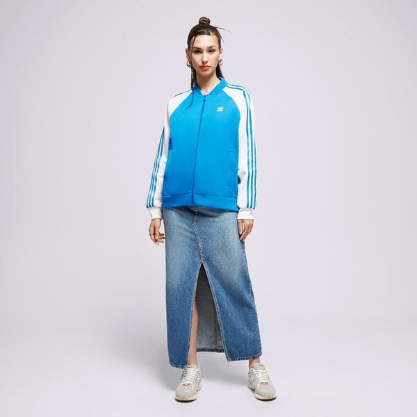 Sieviešu džemperis ADIDAS DŽEMPERIS AR RĀVĒJSLĒDZĒJU  OVERSIZED SST ii0718 krāsa zila