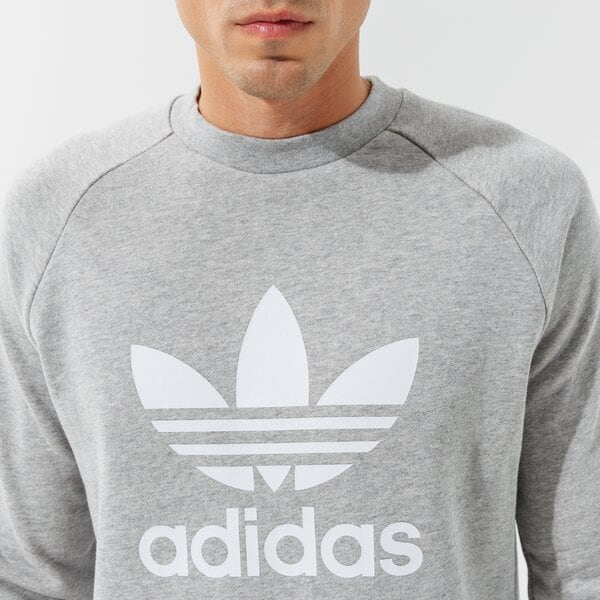 Vīriešu džemperis ADIDAS DŽEMPERIS TREFOIL CREW h06650 krāsa pelēka