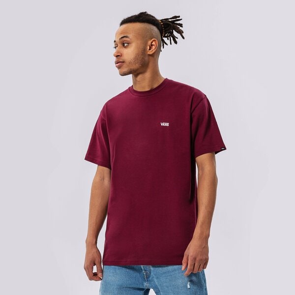 Vīriešu t krekli VANS T-SHIRT MN LEFT CHEST LOGO TEE BURGUNDY vn0a3czebrg1 krāsa bordo