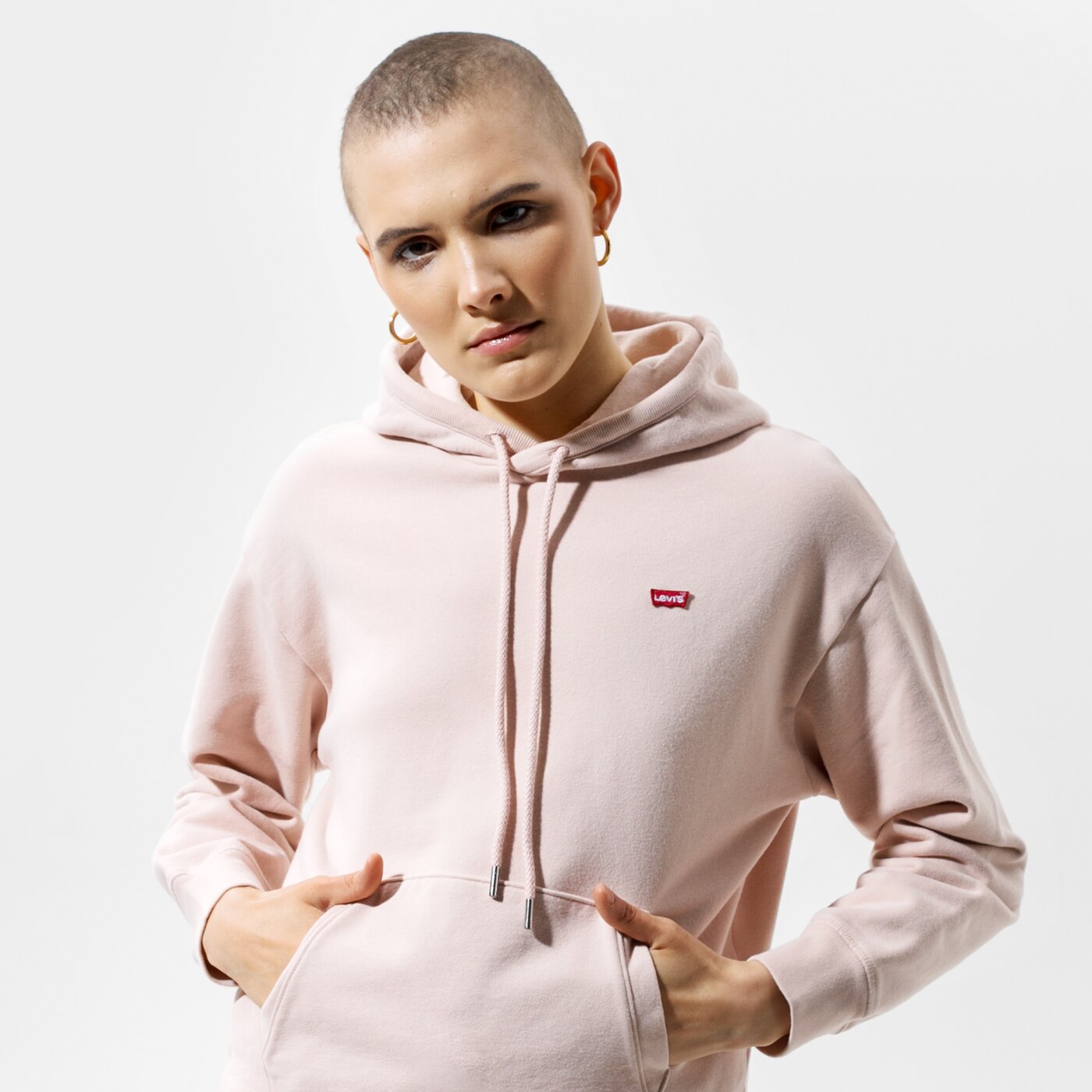 Sieviešu džemperis LEVI'S  DŽEMPERIS AR KAPUCI  STANDARD HOODIE 24693-0004 krāsa rozā