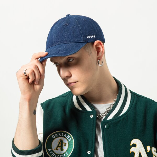 Sieviešu cepure ar nagu LEVI'S CEPURE ESSENTIAL CAP d75890004 krāsa zila