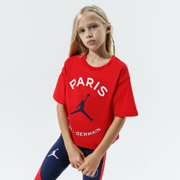 T krekli bērniem JORDAN T-SHIRT PSG BOXY TEE GIRL 4ja590-u10 krāsa sarkana