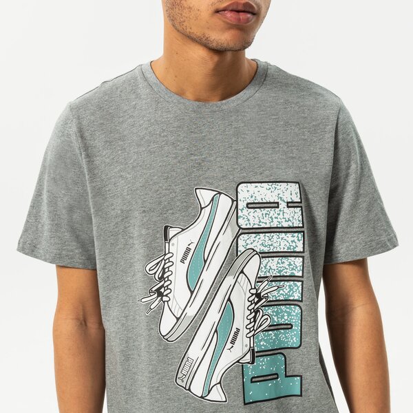 Vīriešu t krekli PUMA T-KREKLS SNEAKER GRAPHIC TEE 84856703 krāsa pelēka