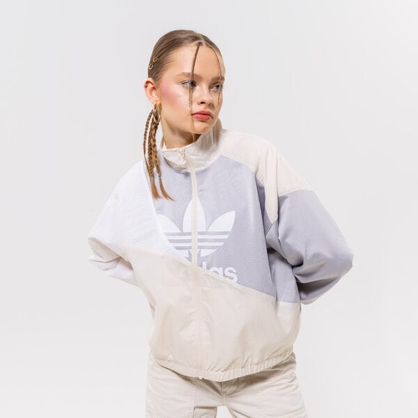 Sieviešu džemperis ADIDAS DŽEMPERIS AR RĀVĒJSLĒDZĒJU  TRACK TOP hc7054 krāsa pelēka