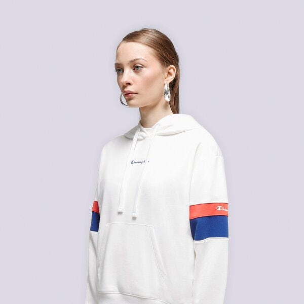 Sieviešu džemperis CHAMPION  DŽEMPERIS AR KAPUCI  HOODED SWEATSHIRT 116222ww001 krāsa balta
