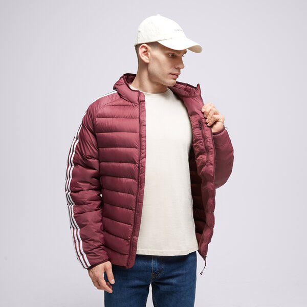 Ziemas jaka vīriešiem ADIDAS JAKA DŪNU PAD HOODED PUFF il2567 krāsa bordo