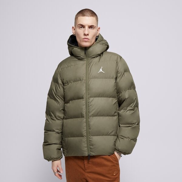 Ziemas jaka vīriešiem JORDAN JAKA DŪNU M J BRKLN PUFFER JKT fv7317-222 krāsa haki