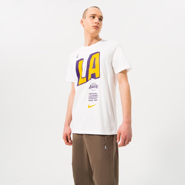 Vīriešu t krekli NIKE T KREKLS LOS ANGELES LAKERS dr6723-100 krāsa balta