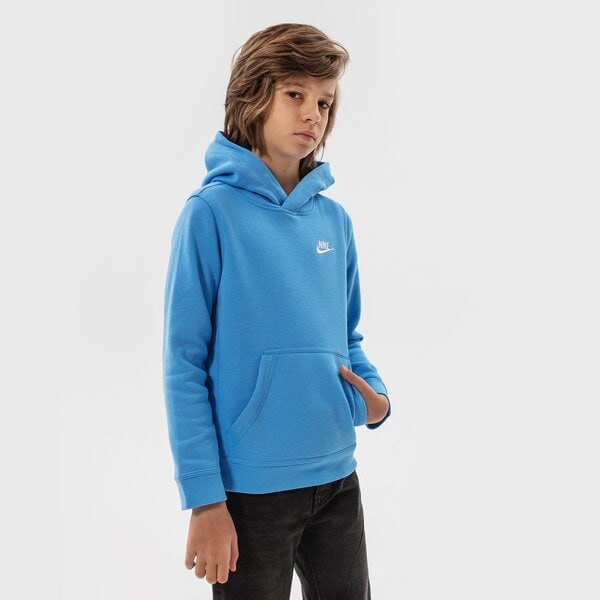 Džemperi bērniem NIKE SPORTSWEAR CLUB PULLOVER HOODIE JUNIOR BOY bv3757-412 krāsa zila