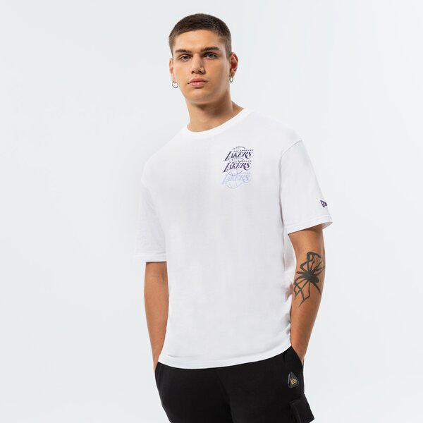 Vīriešu t krekli NEW ERA T-SHIRT NBA STACKED OVRSZD LAKERS 60284688 krāsa balta