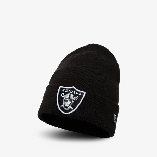 Vīriešu ziemas cepure NEW ERA CEPURE NFL ESSENTIAL CUFF KNIT RAIDERS OAKLAND RAIDE 12122722 krāsa melna