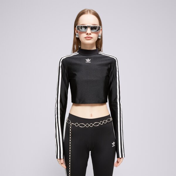 Krekli sievietēm ADIDAS TOP 3 S CROPPED LS iu2428 krāsa melna