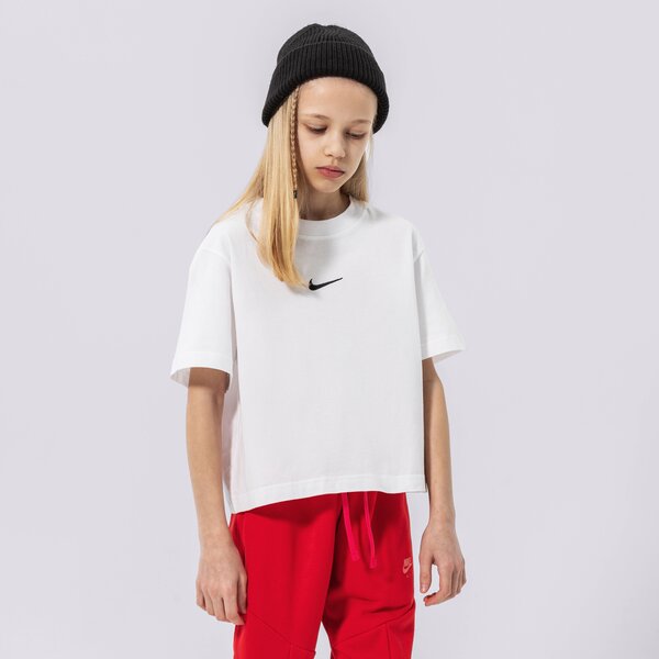 T krekli bērniem NIKE GIRLS' ESSENTIAL BOXY T SHIRT JUNIOR GIRL dh5750-100 krāsa balta