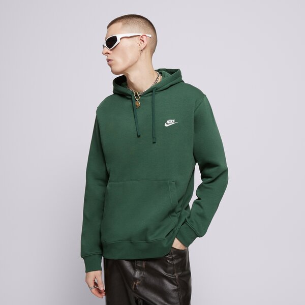 Vīriešu džemperis NIKE  DŽEMPERIS AR KAPUCI  M NSW CLUB HOODIE PO BB bv2654-323 krāsa zaļa