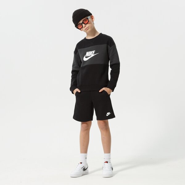 T krekli bērniem NIKE KOMPLEKTS K NSW FT CREW/SHORT TS BOY do6789-010 krāsa melna