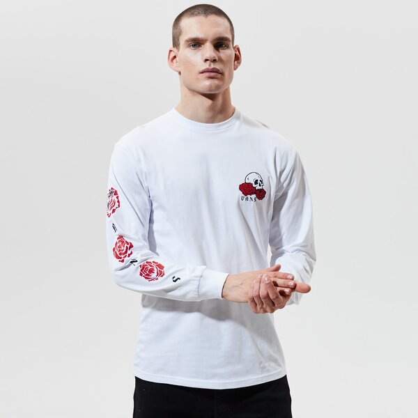 Vīriešu t krekli VANS T-SHIRT MN ROSE BED LS WHITE vn0a54dmwht1 krāsa balta