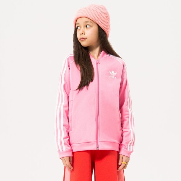 Džemperi bērniem ADIDAS DŽEMPERIS AR RĀVĒJSLĒDZĒJU  SST TRACK TOP GIRL hk0299 krāsa rozā