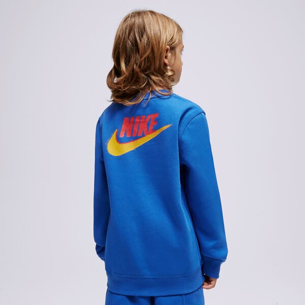 Džemperi bērniem NIKE  DŽEMPERIS AR KAPUCI  B NSW SI FLC CREW BB fd1199-480 krāsa zila