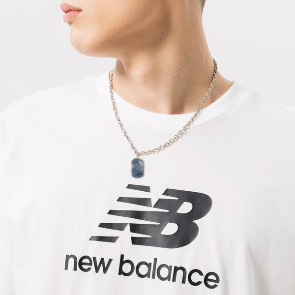 Vīriešu t krekli NEW BALANCE T-KREKLS NB ESSENTIALS LOGO TEE mt31541wt krāsa balta