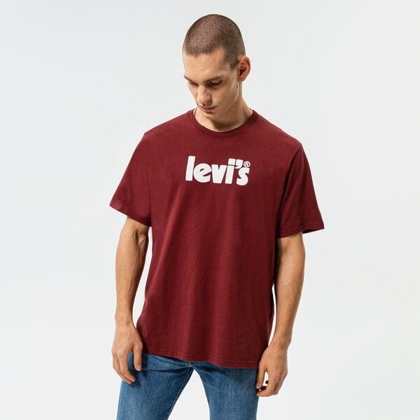 Vīriešu t krekli LEVI'S T-KREKLS SS RELAXED FIT TEE 16143-0143 krāsa bordo