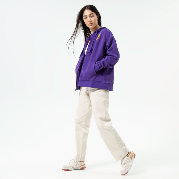 Sieviešu džemperis NIKE DŽEMPERIS AR RĀVĒJSLĒDZĒJU    Z KAPTUREM LAL W NK FLC N dn4737-504 krāsa violeta