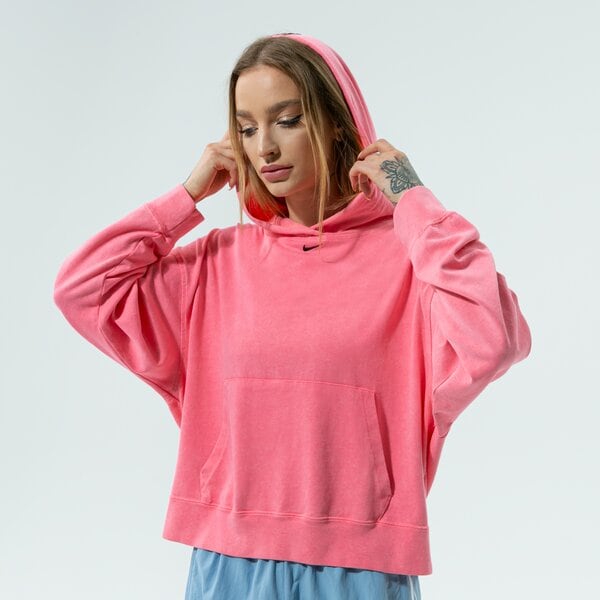 Sieviešu džemperis NIKE  DŽEMPERIS AR KAPUCI  W NSW WASH HOODIE cz9854-675 krāsa rozā