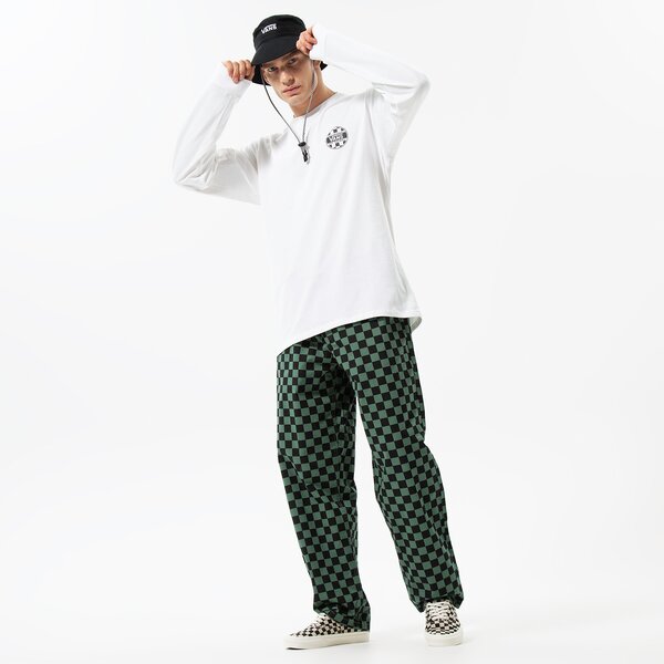 Vīriešu bikses VANS BIKSES RANGE BAGGY TAPERED ELASTIC PANT vn00000dq7m1 krāsa daudzkrāsaina