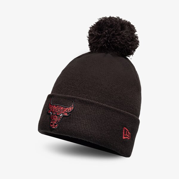 Vīriešu ziemas cepure NEW ERA CEPURE INFILL BOBBLE BEANIE BULLS BLK CHICAGO BULLS 60284992 krāsa melna