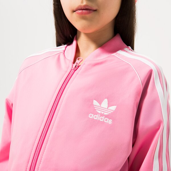 Džemperi bērniem ADIDAS DŽEMPERIS AR RĀVĒJSLĒDZĒJU  SST TRACK TOP GIRL hk0299 krāsa rozā