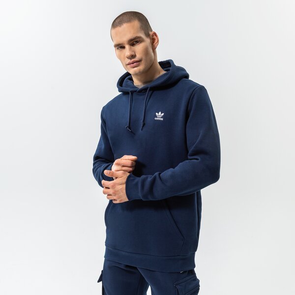 Vīriešu džemperis ADIDAS  DŽEMPERIS AR KAPUCI  ESSENTIAL HOODY hk0094 krāsa tumši zila