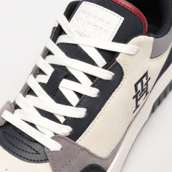 Sporta apavi vīriešiem TOMMY HILFIGER TH BASKET BETTER SUEDE MIX fm0fm04822dw5 krāsa tumši zila