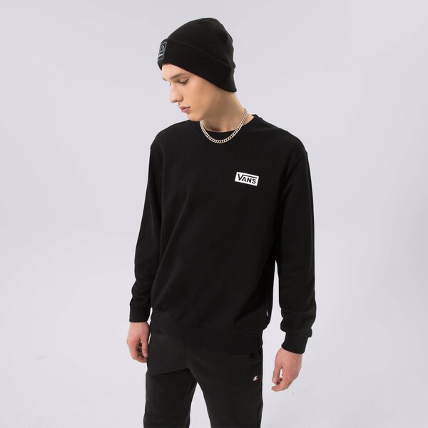 Vīriešu džemperis VANS DŽEMPERIS FOUNDATION MINI LOGO CREW vn0007fpblk krāsa melna