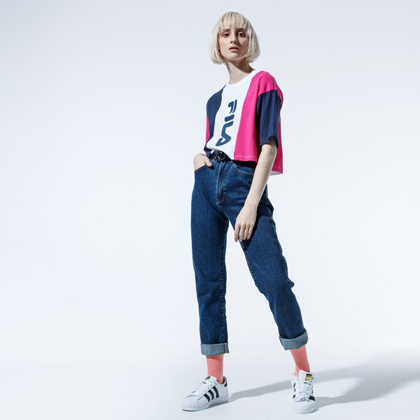 Krekli sievietēm FILA T-SHIRT BAI CROPPED TEE 687492a222 krāsa tumši zila