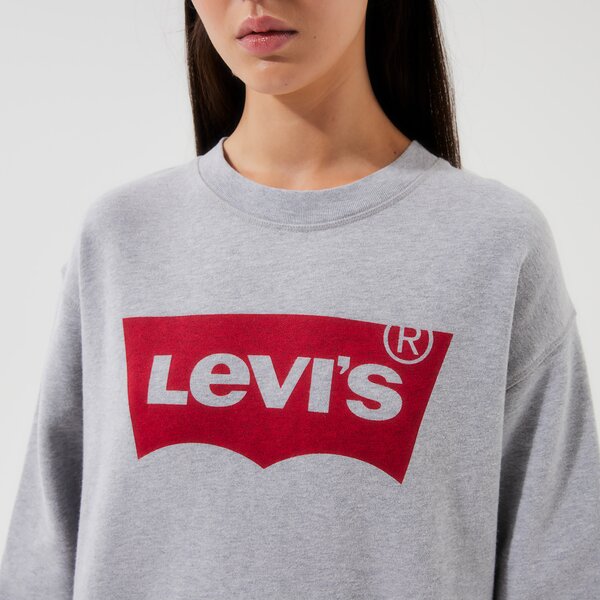 Sieviešu džemperis LEVI'S DŽEMPERIS GRAPHIC STANDARD CREW 18686-0012 krāsa pelēka