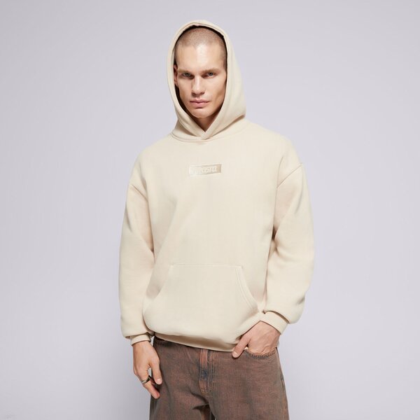 Vīriešu džemperis PROSTO  DŽEMPERIS AR KAPUCI  HOODIE BOXLEY BEIGE kl242mswe2033 krāsa bēša