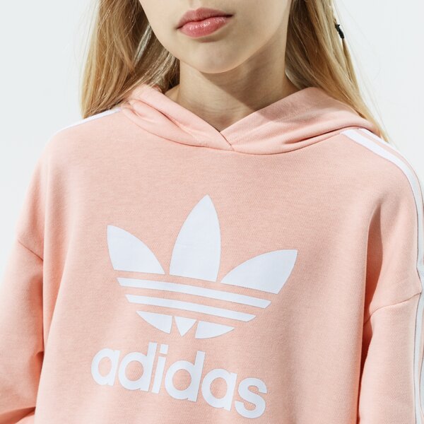 Džemperi bērniem ADIDAS  DŽEMPERIS AR KAPUCI  CROPPED HOODIE GIRL h32339 krāsa rozā