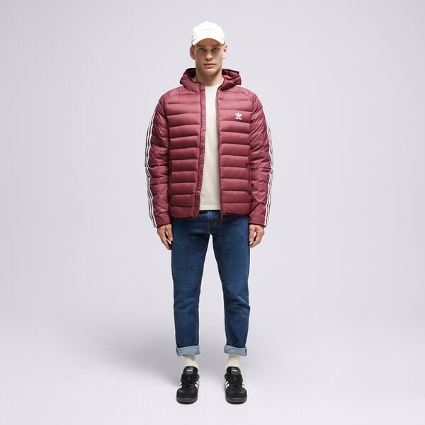 Ziemas jaka vīriešiem ADIDAS JAKA DŪNU PAD HOODED PUFF il2567 krāsa bordo