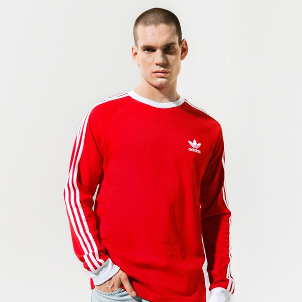 Vīriešu t krekli ADIDAS T-SHIRT 3-STRIPES LS T gn3489 krāsa sarkana