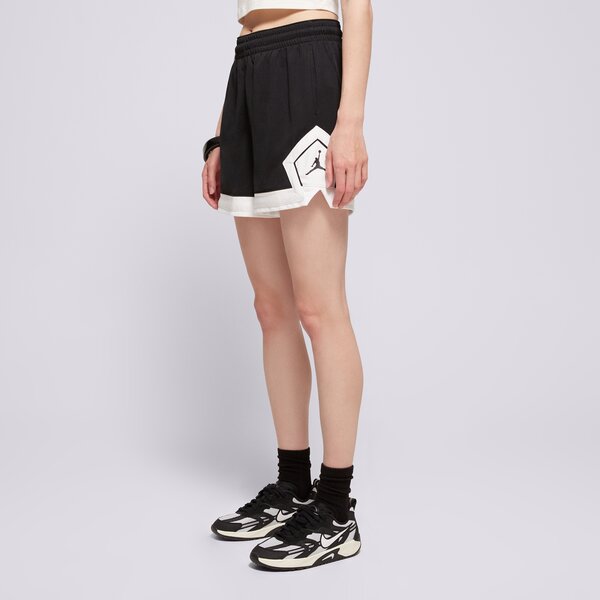Sieviešu šorti ŠORTI W JORDAN SPT DMND SHORT 4" BLACK/WHITE/WHITE/BLACK fn5134-010 krāsa melna