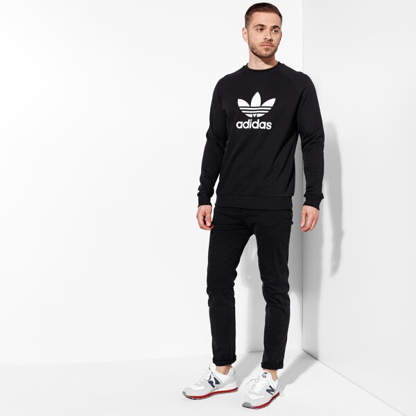 Vīriešu džemperis ADIDAS DŽEMPERIS TREFOIL CREW ADICOLOR cw1235 krāsa melna